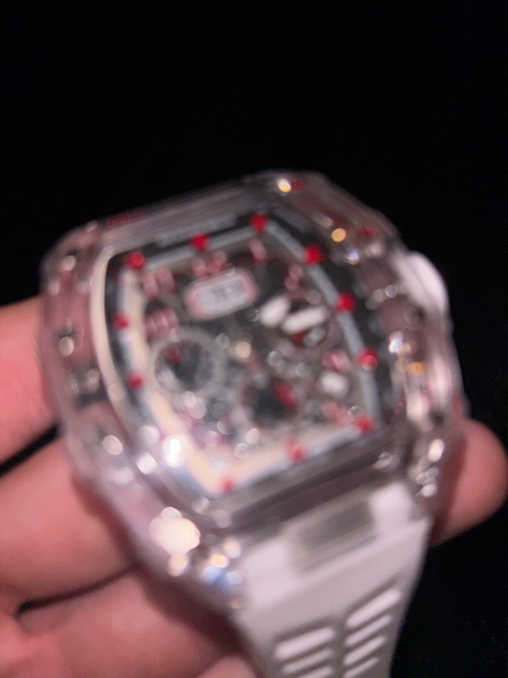White and Clear Richard Watch